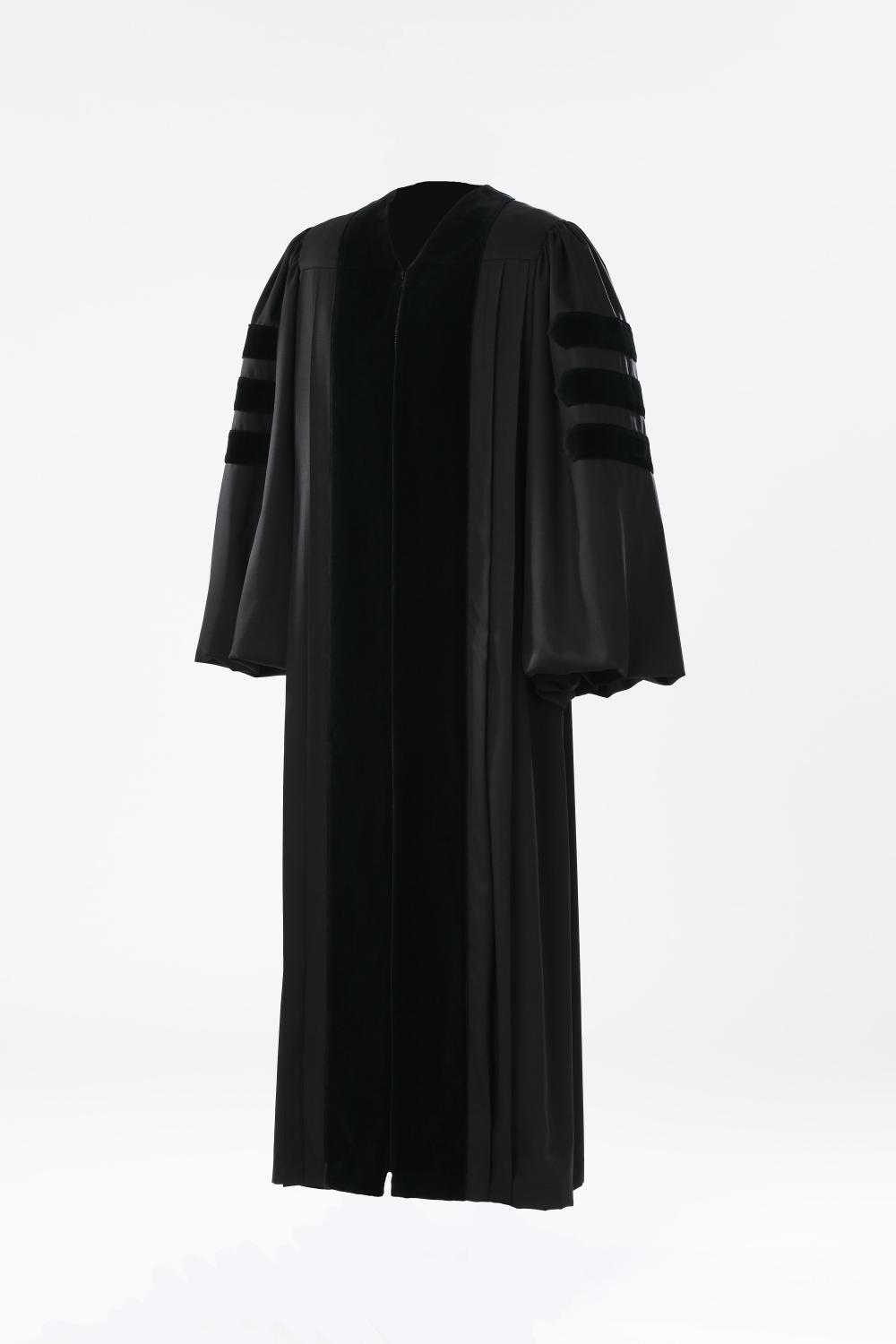 Manufaktur Bavaria, MERINO SEIDE, Phd Economy Gown, Schwarz