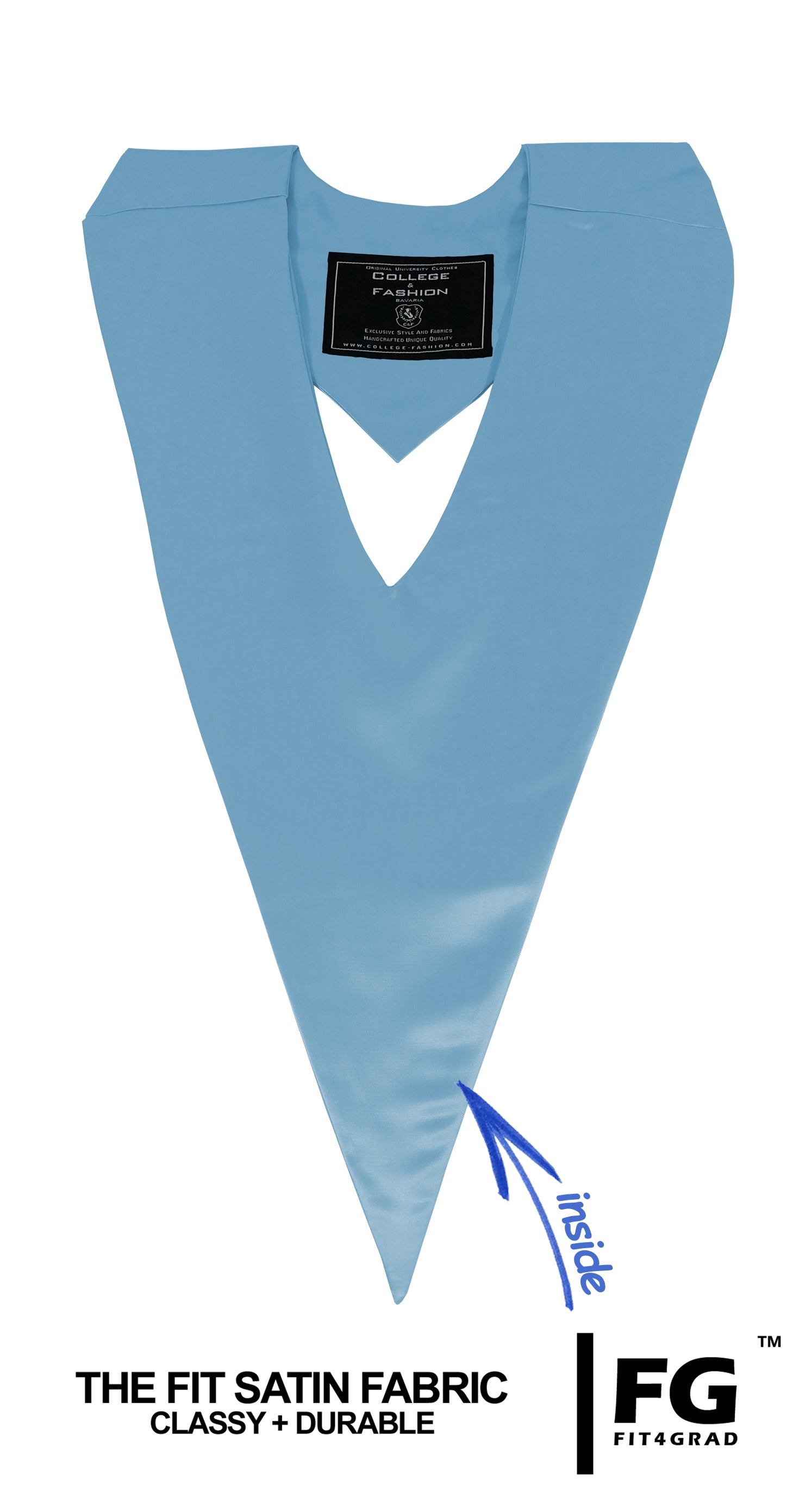 Schärpe V-Form hell-blau