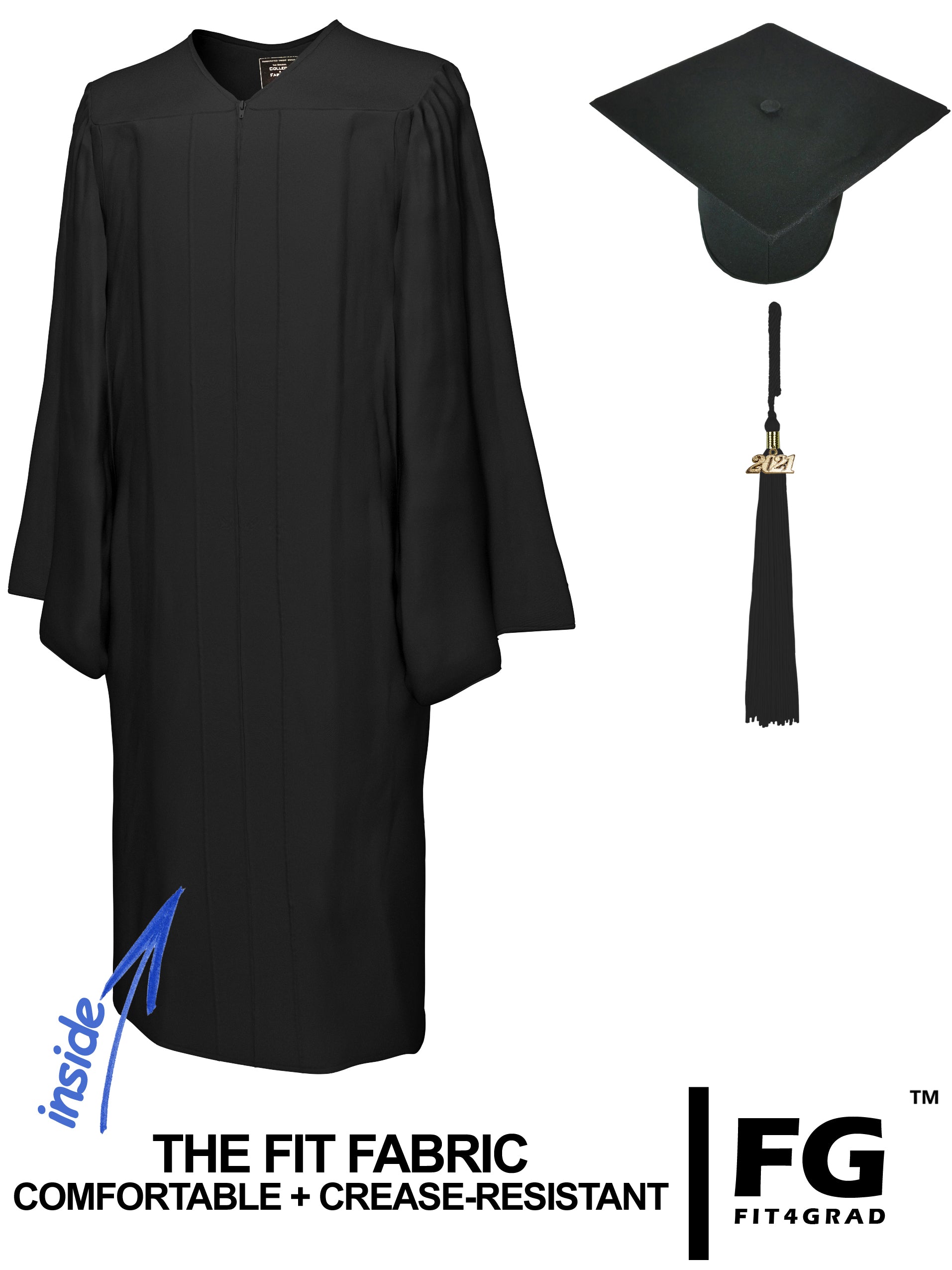 Doktorhut, Talar & Jahreszahlquaste, MATT - Hauptansicht | COLLEGE FASHION