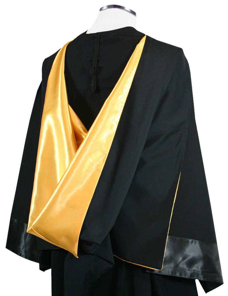 Akademischer Hood in schwarz/gelb