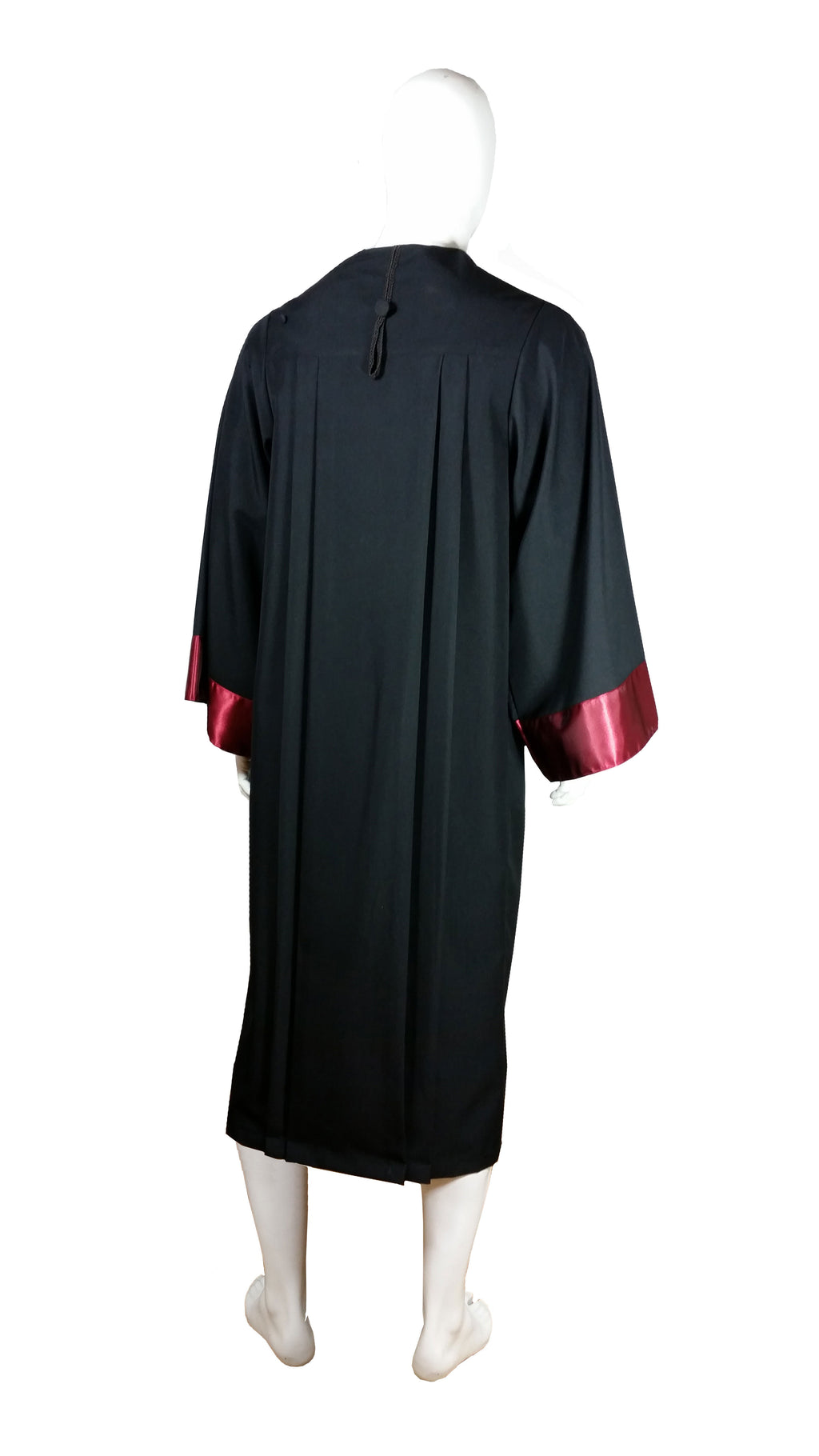 Talar, ELEGANT, Schwarz, Satin Bordeaux - Hauptansicht | COLLEGE FASHION