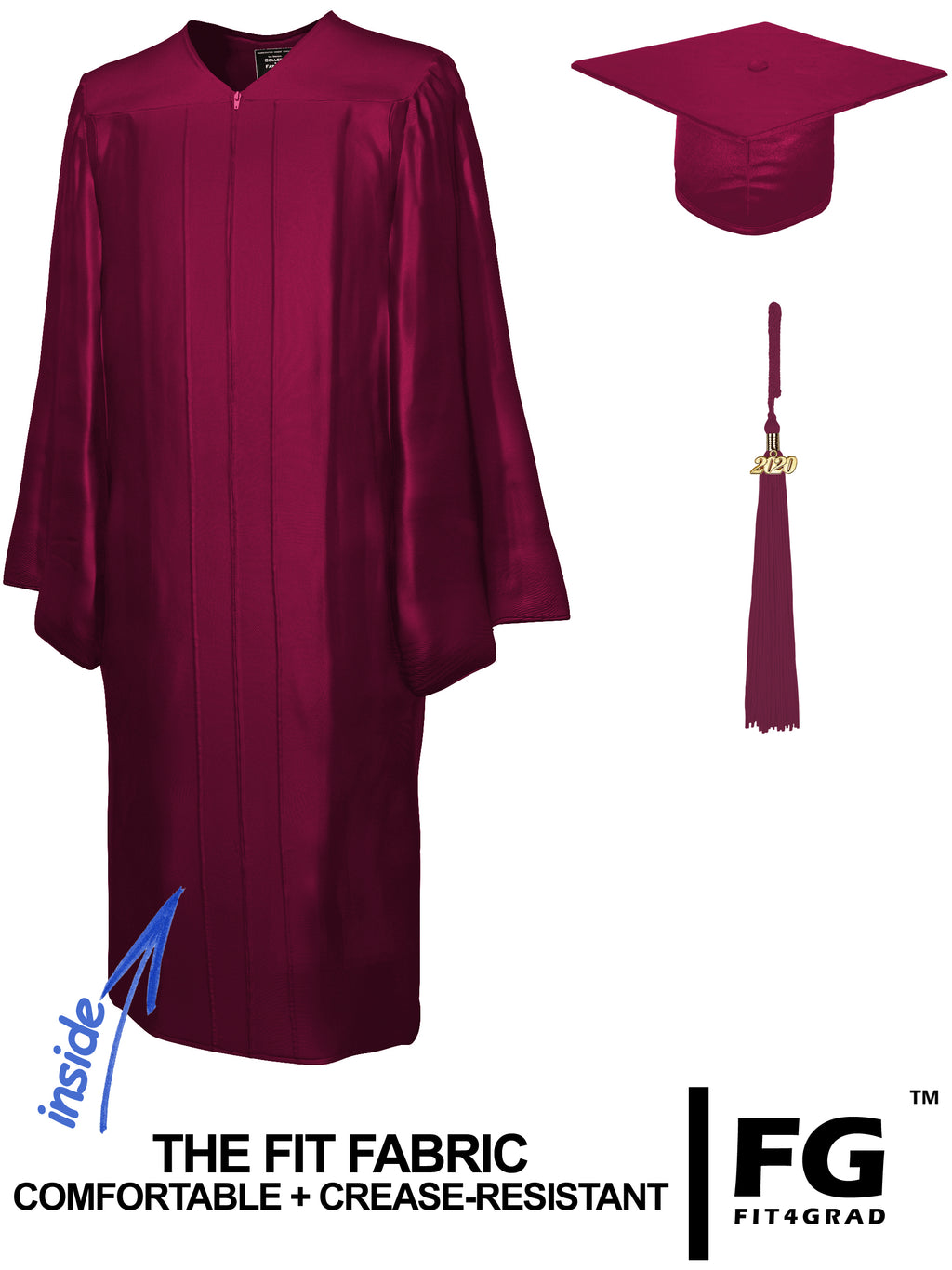 Doktorhut, Talar & Jahreszahlquaste, Qualit�t Shiny - Produktbild 5 | COLLEGE FASHION