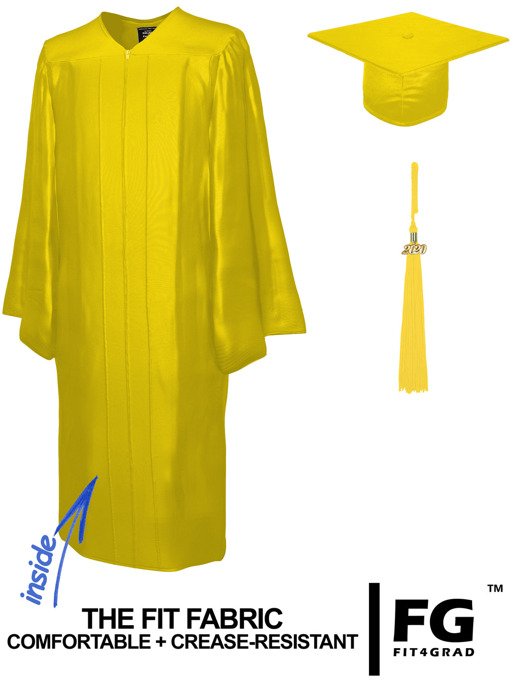 Doktorhut, Talar & Jahreszahlquaste, Qualit�t Shiny - Hauptansicht | COLLEGE FASHION
