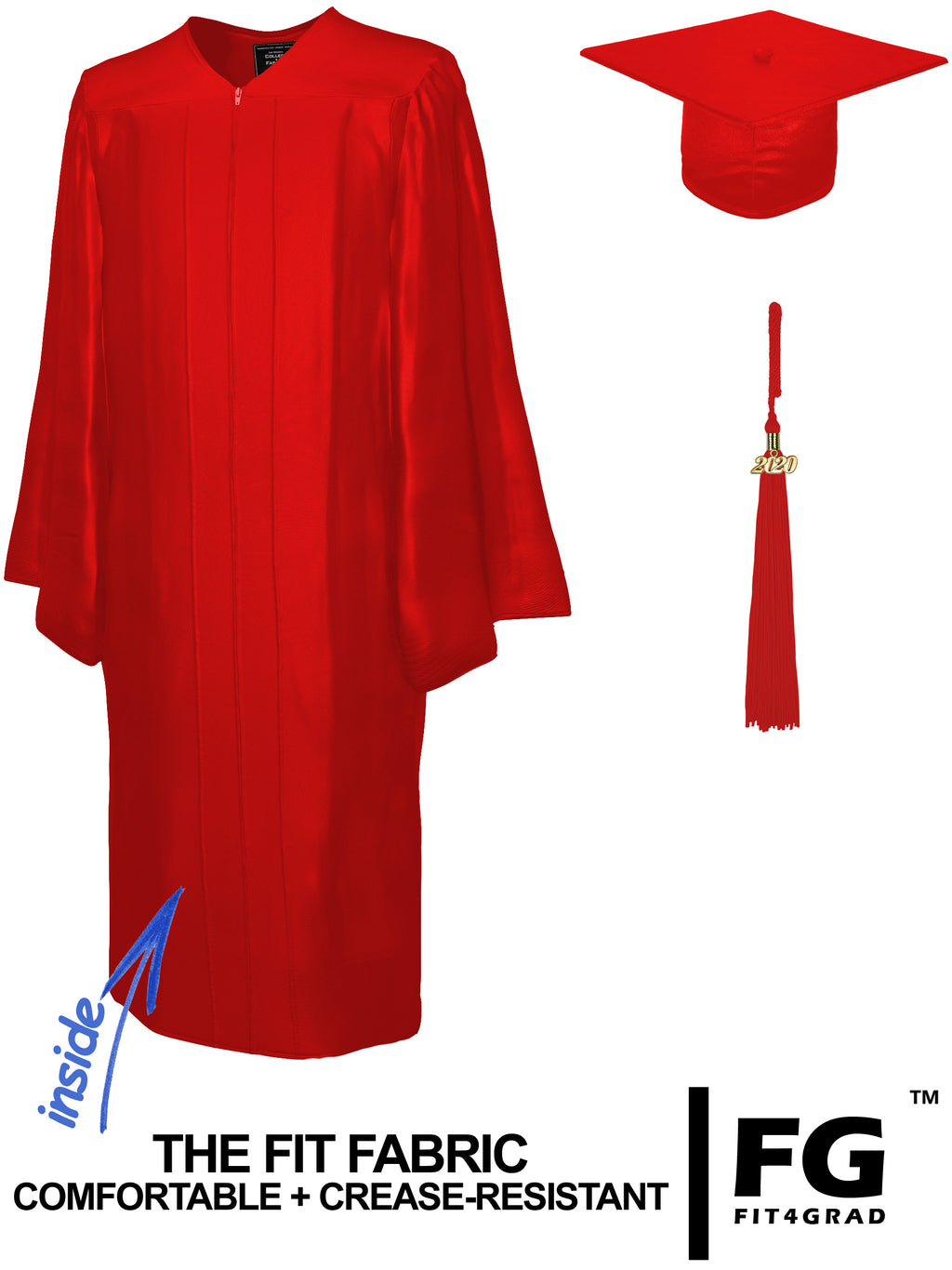 Doktorhut, Talar & Jahreszahlquaste, Qualit�t Shiny - Produktbild 6 | COLLEGE FASHION