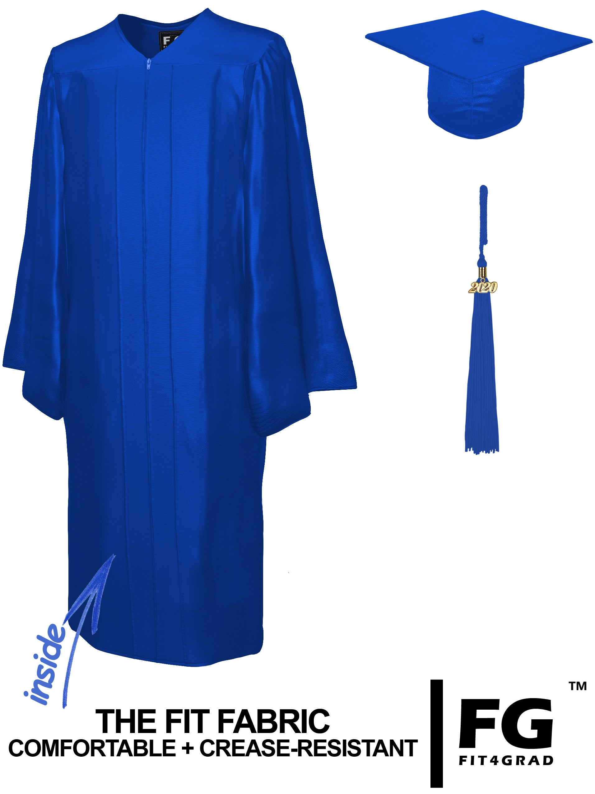 Doktorhut, Talar & Jahreszahlquaste, Qualit�t Shiny - Seitenansicht | COLLEGE FASHION