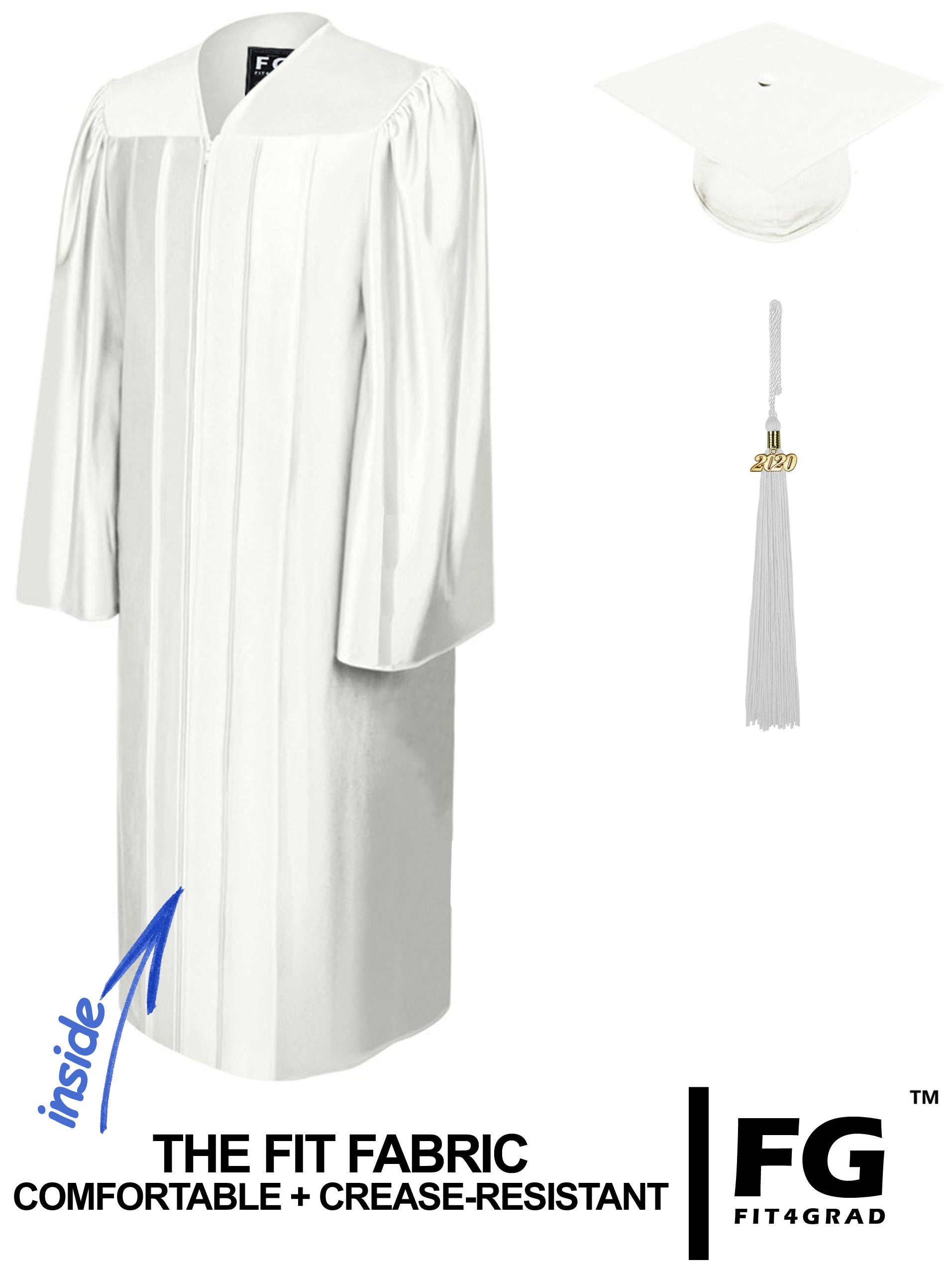 Doktorhut, Talar & Jahreszahlquaste, Qualit�t Shiny - Detailansicht | COLLEGE FASHION