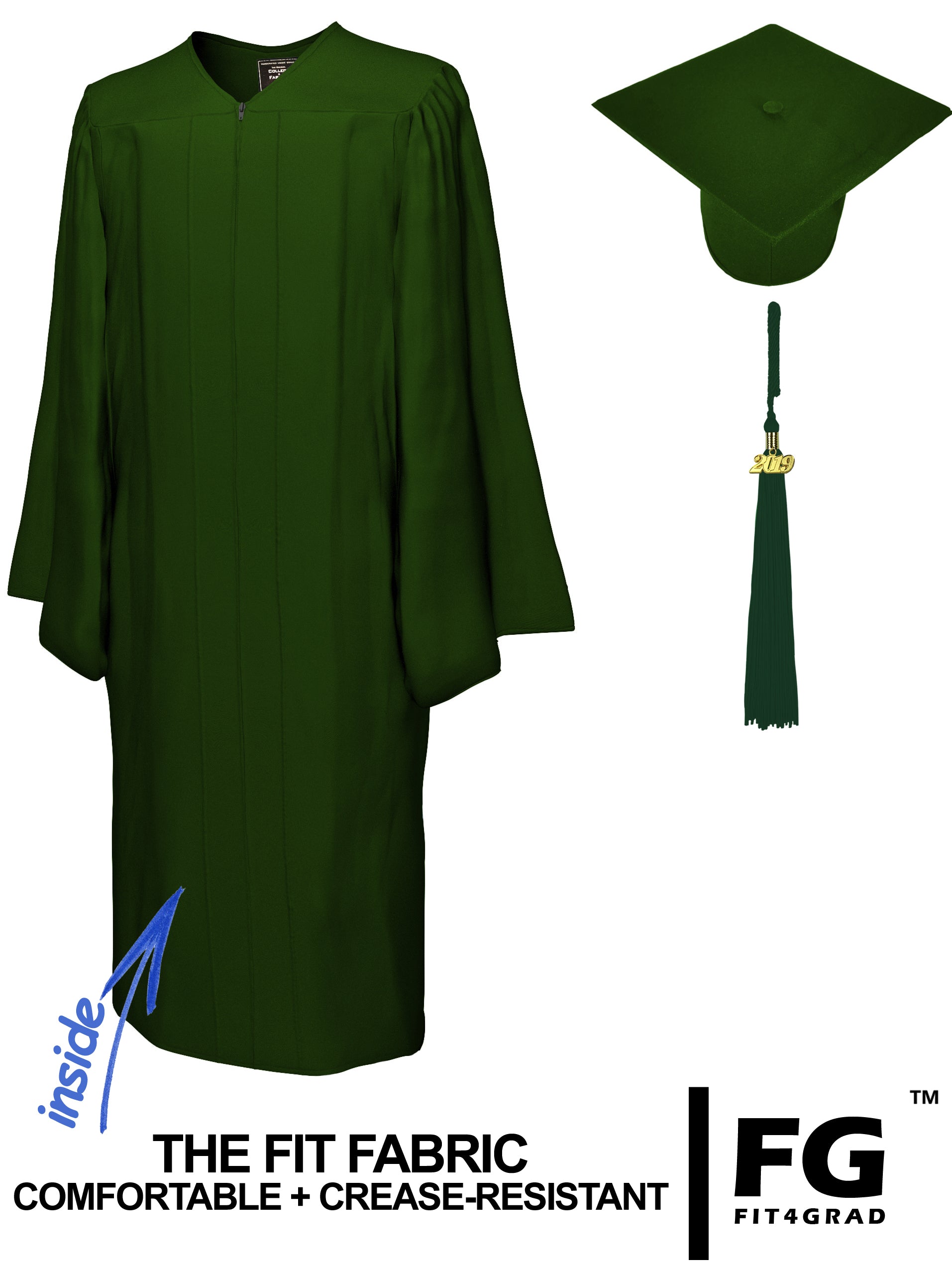 Doktorhut, Talar & Jahreszahlquaste, MATT - Rueckansicht | COLLEGE FASHION