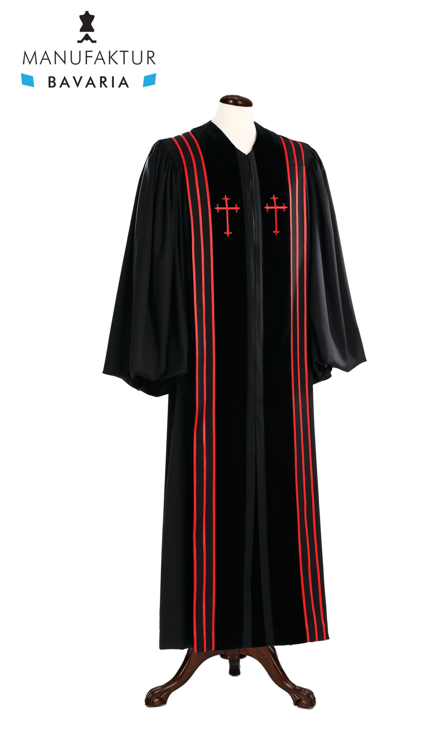 Manufaktur Bavaria, VISCOSE, Bishop Clergy / Pulpit Robe, Schwarz