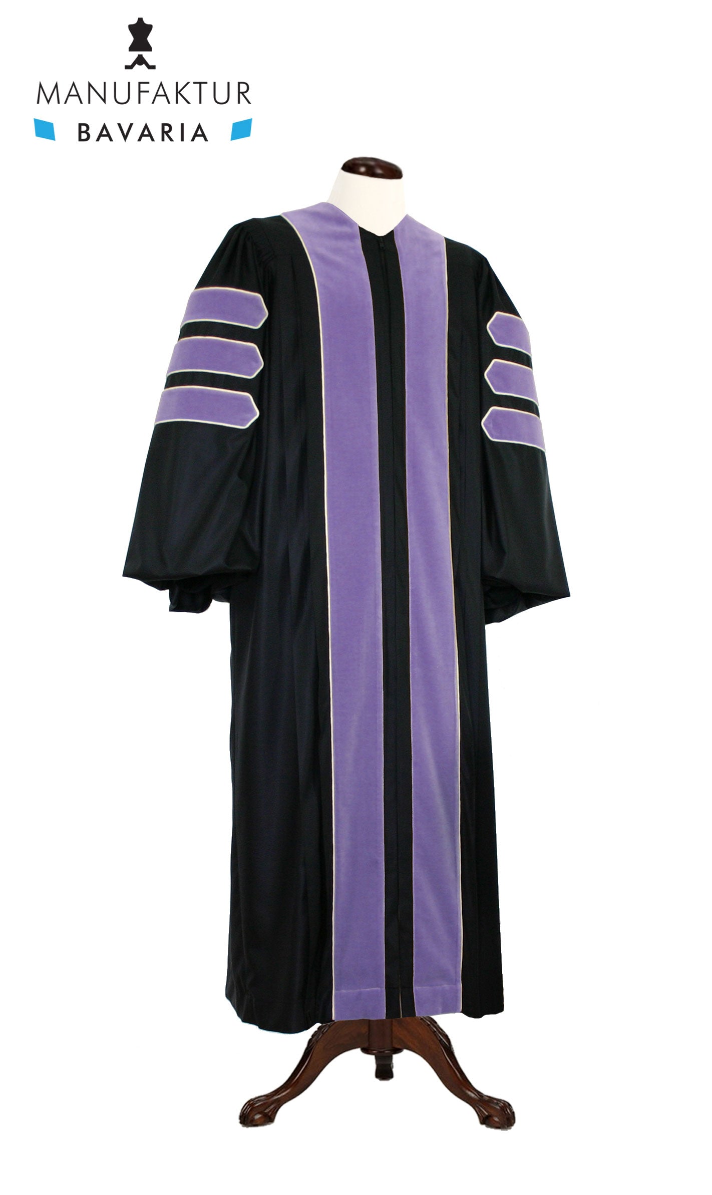 Manufaktur Bavaria, VISCOSE, Deluxe Doktortalar Jura Schwarz/Violett
