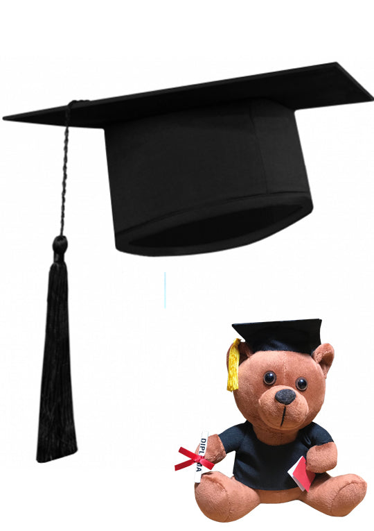 Doktorhut Basic (GLANZ) Mit Teddy - Seitenansicht | COLLEGE FASHION
