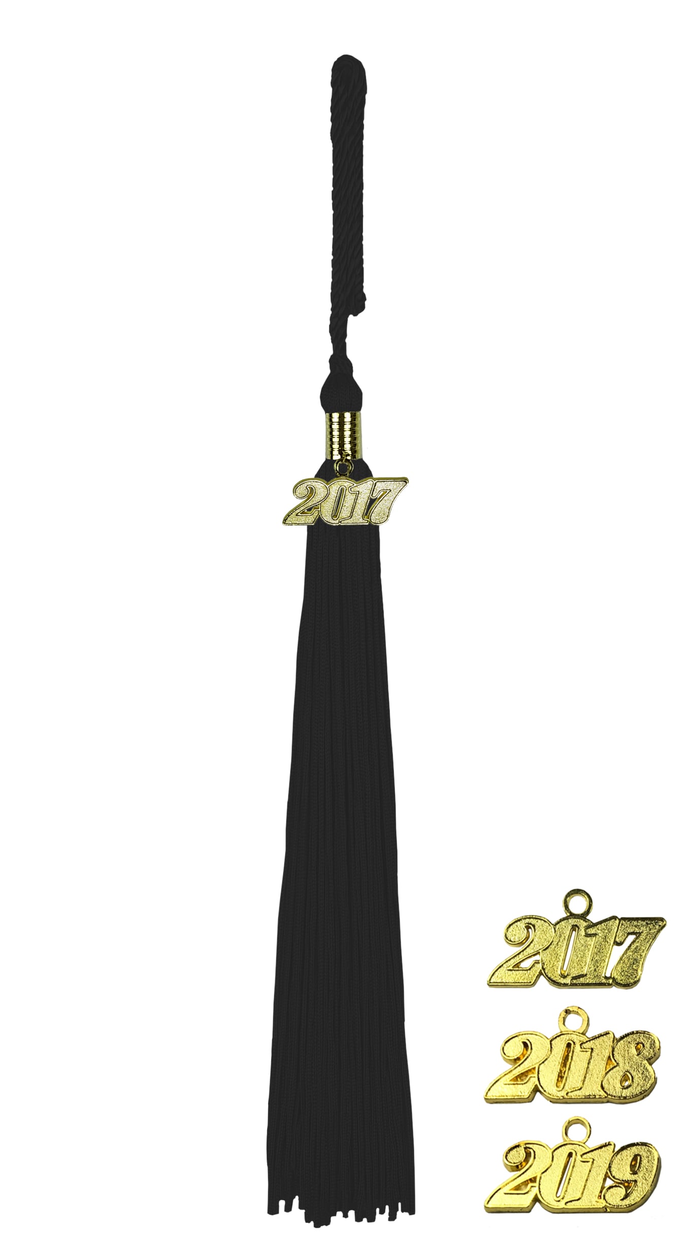 Quaste (Tassel) mit Jahreszahl schwarz