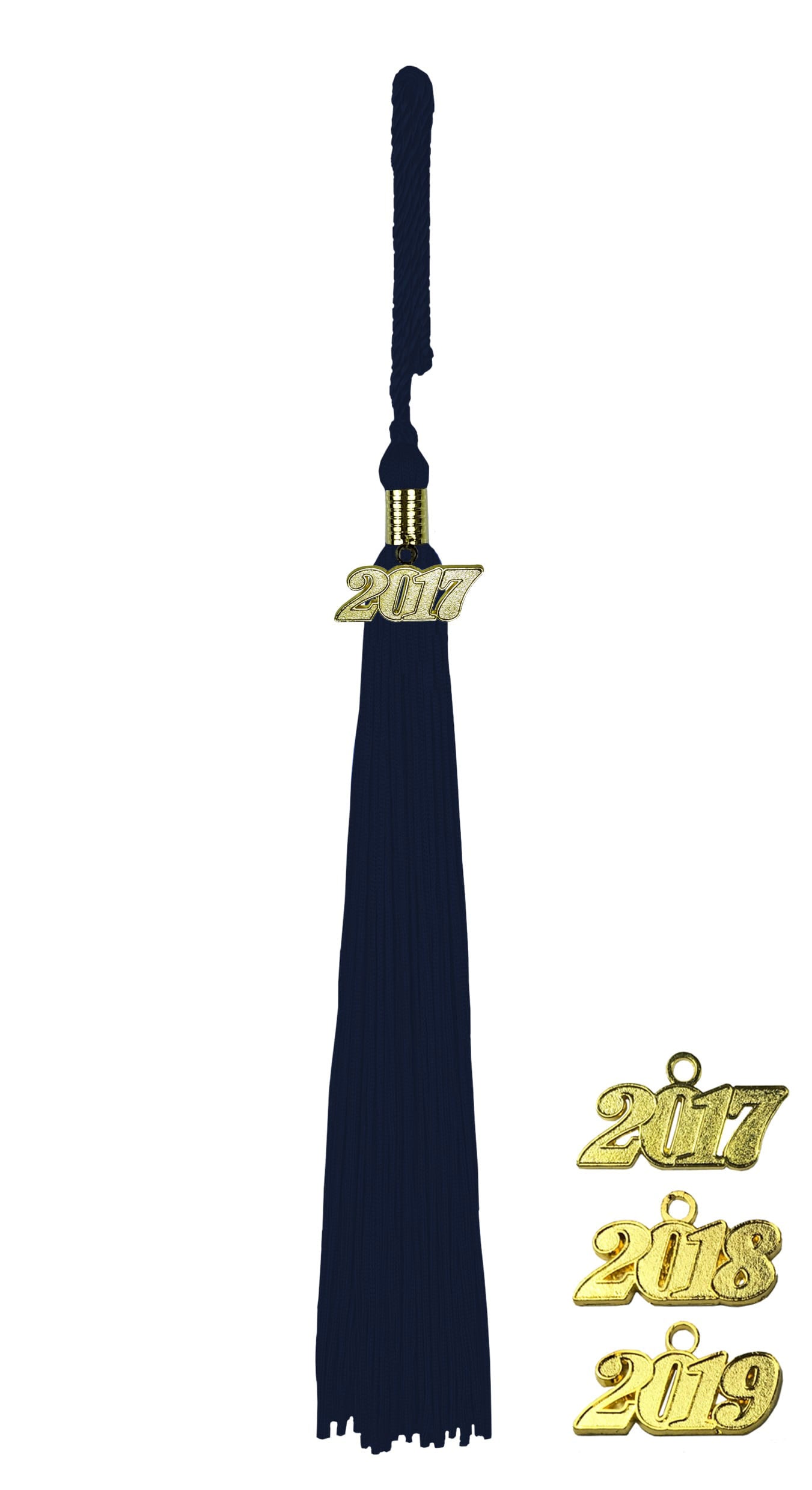 Quaste (Tassel) mit Jahreszahl dunkelblau