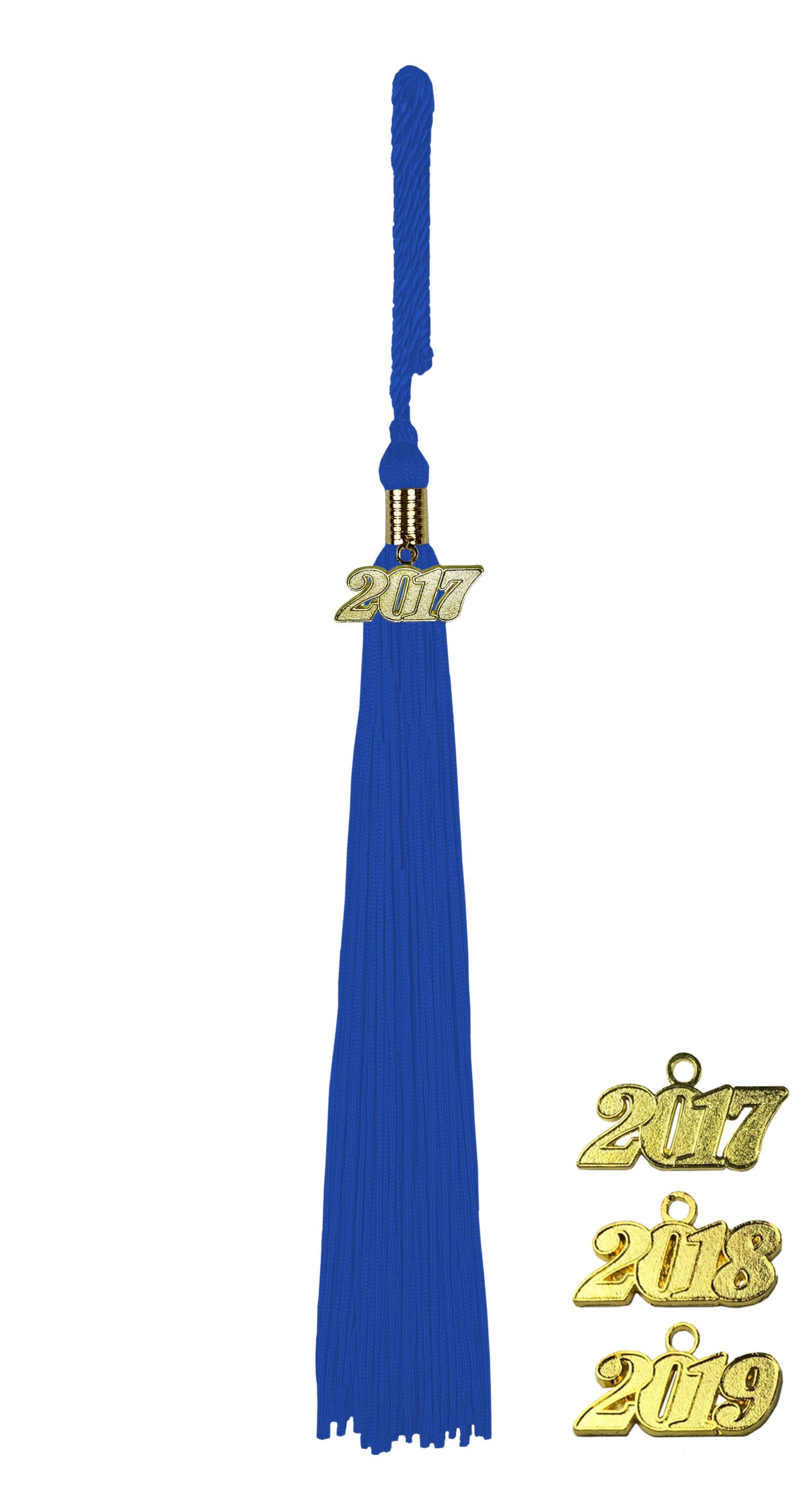 Quaste (Tassel) mit Jahreszahl royal-blau